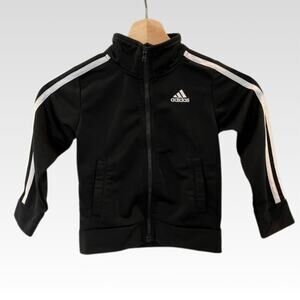 adidas Superstar Track Jacket Black White Stripe Size 3T Toddler Unisex